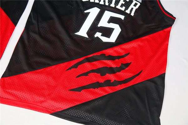 Maillot Retro Raptors Carter 15 Noir Rouge